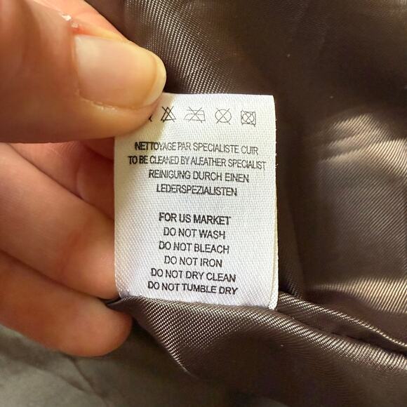 All Saints Archival 4‑Button Longline Pig Nappa Leather Coat Size 12 - Picture 11 of 13